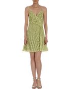 Thakoon Check Draped Front Cami Dress - Lyst