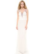 Vera Wang Collection Scribble Lace Gown - Lyst