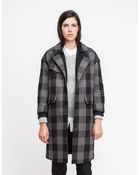 Hope Poppy Coat In Grey Check - Lyst