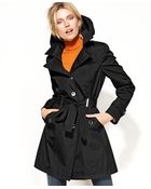 Calvin Klein Petite Belted Trench Coat - Lyst