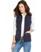Tommy Hilfiger Quilted Panel Utility Vest - Lyst