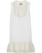 Sea Paneled Crinkled-Cotton Mini Dress - Lyst
