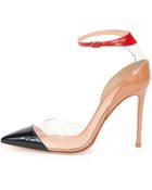 Gianvito Rossi Patentvinyl Ankle-wrap Pump - Lyst
