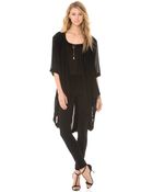 Donna Karan New York Three Quarter Sleeve Tunic - Lyst