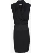 Helmut Lang Drape Mid-Length Dress - Lyst