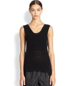 Helmut Lang Crepe Gauze Knit Tank Top - Lyst