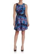 Plenty By Tracy Reese Pleated Floral Print Dress - Lyst