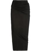 Givenchy Ruched Stretchjersey Maxi Skirt - Lyst