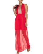 Vera Wang Two-Tone Silk-Chiffon Gown - Lyst