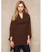 Ralph Lauren Blue Label Merino Wool Cowlneck Poncho - Lyst