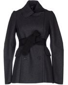 Jil Sander Navy Coat - Lyst