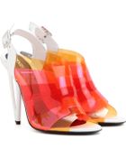 Fendi Iridia Transparent And Patent-Leather Sandals - Lyst