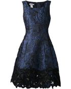 Oscar de la Renta Lame Embroidered Bottom Dress - Lyst