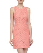 Ivy & Blu Sleeveless Racerback Lace Cocktail Dress - Lyst