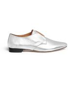 Pedder Red Metallic Leather Oxford Slipons - Lyst