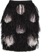 Matthew Williamson Feather Pom Pom Embroidered Skirt - Lyst