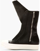 Rick Owens Black Leather Ramones Boots - Lyst