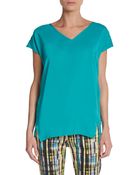 Lafayette 148 New York Oversized V-Neck Top - Lyst