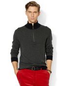 Polo Ralph Lauren Wool Half Zip Pullover Sweater - Lyst
