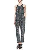Parker Ellery Sleeveless Cobra-Print Jumpsuit - Lyst