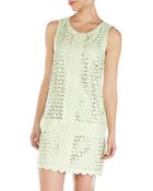 Rebecca Minkoff Mint Samba Leather Dress - Lyst