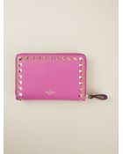 Valentino Rockstud Wallet - Lyst