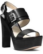Michael Kors Beatrice Leather Platform Sandal - Lyst