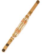 Panacea Beaded Crystal & Leather Bracelet - Lyst