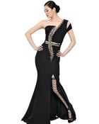 Antonio Berardi Swarovski Embellished Viscose Cady Dress - Lyst