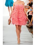 Oscar de la Renta Layered Tulle and Silk Dress - Lyst