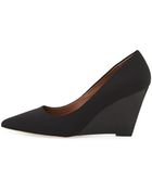 Donald J Pliner Trance Crepe Wedge Pump - Lyst