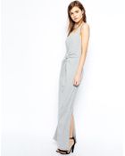 Y.a.s Bravy Maxi Dress With Front Knot Detail - Lyst