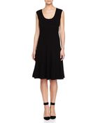 Donna Karan New York Cap-Sleeve Fit & Flare Dress - Lyst