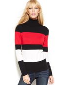 Inc International Concepts Striped Turtleneck Sweater - Lyst