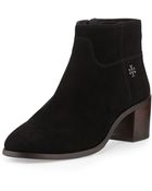 Tory Burch Fulton Suede Zip Bootie - Lyst