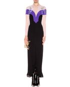 Alessandra Rich Embellished Silk-Crepe Dress - Lyst