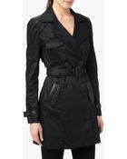 7 For All Mankind Trench Coat With Quilted Leather - Lyst
