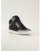 Lanvin Colour Block Hitop Sneakers - Lyst