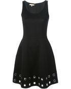 Michael Kors Cut Out Detail Flared Dress - Lyst