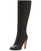 Jimmy Choo Mandel Leather Knee Boot - Lyst