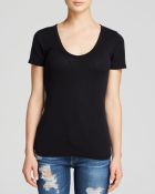 Michael Stars Tee - Slub U Neck Raw Edge - Lyst