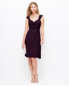 Ann Taylor Petite Jersey Tucked Strap Dress - Lyst