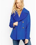 Asos Pea Coat - Lyst