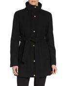 Ellen Tracy Fox Fur-Trim Hooded Coat - Lyst