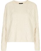 Topshop Knitted Angora Cable Jumper - Lyst