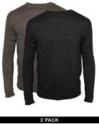 Asos Crew Neck Jumper In Cotton 2 Pack Save 17% - Lyst