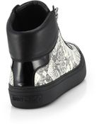 Jimmy Choo Argyle Snakeprint Hightop Sneakers - Lyst