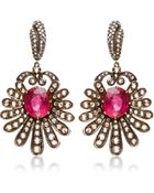 Gioia Rubellite & Diamonds Flower Drop Earrings - Lyst
