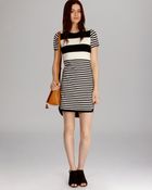Karen Millen Dress Mixed Stripe Knit - Lyst
