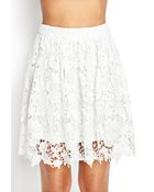 Forever 21 Crochet Lace A-Line Skirt - Lyst